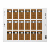 LETTRE Classique T Monogramme Étiquettes de adress (Feuille entière)