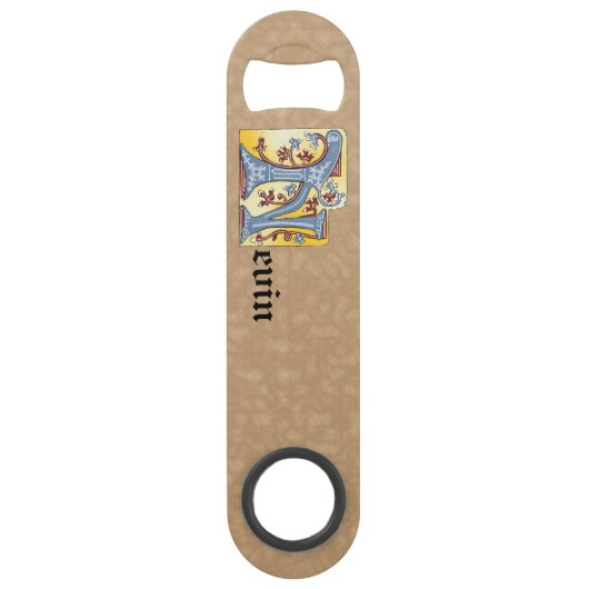 LETTRE CLÉ N BLEUE ET ROUGE rectangulaire (Dos)