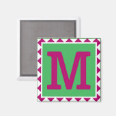 Lettre colorée 'M' - Magnet (Recto/Verso)