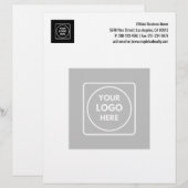 Lettre Conception de logo filigrane de base pour en-tête (Devant / Derrière)