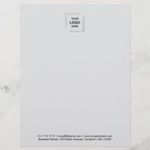 Lettre Conception de papier à en-tête d'entreprise gris