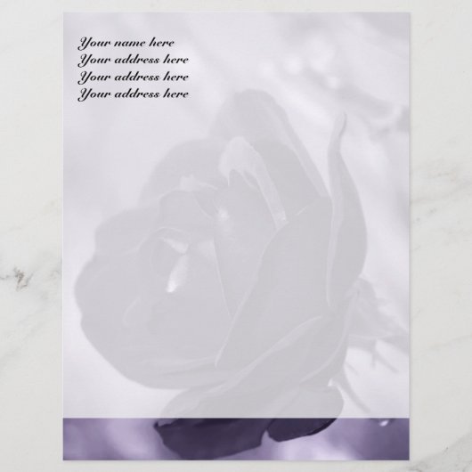 Lettre Conception de papier à en-tête Rose Pourpre (Devant)