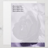 Lettre Conception de papier à en-tête Rose Pourpre (Devant / Derrière)