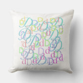 Lettre Confettis "D" Coussin à Jeter (Recto)