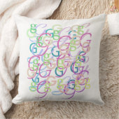 Lettre Confettis "G" Coussin à Jeter (Couverture)