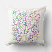 Lettre Confettis "G" Coussin à Jeter (Recto)