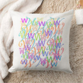 Lettre Confettis "W" Coussin à Jeter (Couverture)
