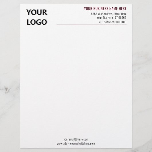 Lettre Créez votre propre Modèle en-tête de code QR (Devant)