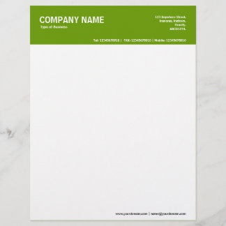 Lettre Customisable En-tête de couleur 2in - Vert 669900