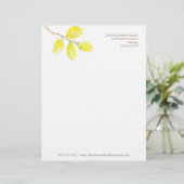 Lettre Customisable Pochettes de saule jaune en-tête (Debout devant)