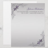 Lettre Customisée #3 En-tête en forme de poule d'argent orné (Devant / Derrière)