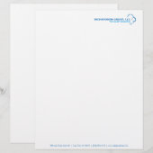 Lettre Customisée EN-Tête ABSTRAITE LOGO DE NUAGE BLEU (Devant / Derrière)