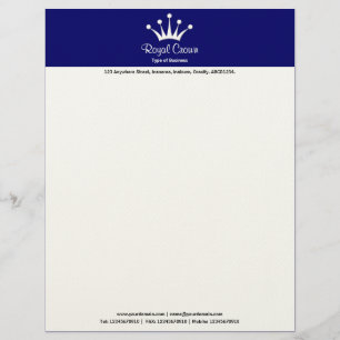 Lettre Customisée En-tête de couleur de la couronne 2in - marine