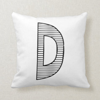 Lettre D, coussin initial