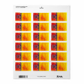 LETTRE D Étiquette de adresse DU 17E SIÈCLE (Feuille entière)