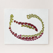 Lettre D faite avec Gemstones Nom Puzzle (Horizontal)