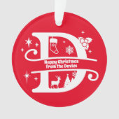 Lettre D Monogramme Nom de famille initial Salutat (devant)