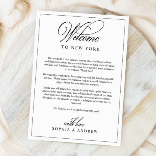 Lettre d'accueil classique simple et carte d'itiné