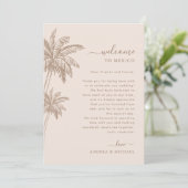 LETTRE D'ACCUEIL DE MARIAGE DE BOho Beach Carte It (Debout devant)