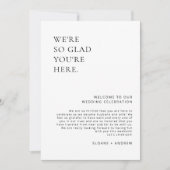 Lettre d'accueil et carte d'événements minimaliste (Devant)