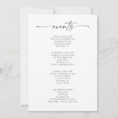 Lettre d'accueil et carte d'événements minimaliste (Dos)