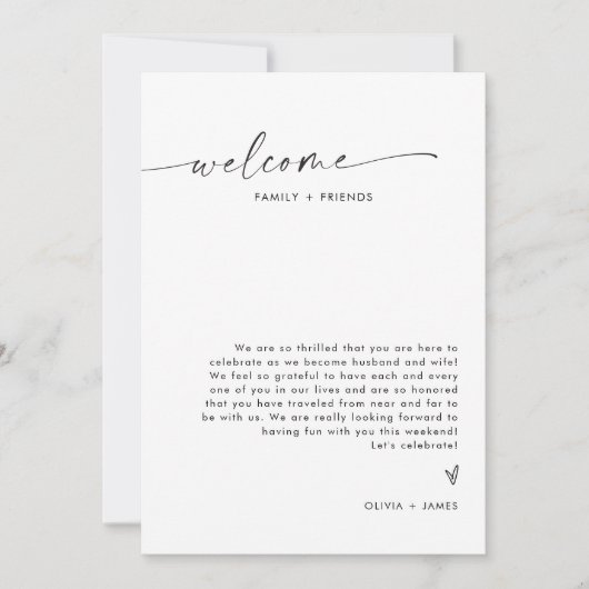 Lettre d'accueil mariage, carte Événements Mariage (Devant)