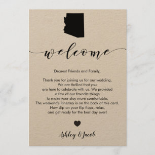 LETTRE D'ACCUEIL Mariage DE L'Arizona & Carte Itin