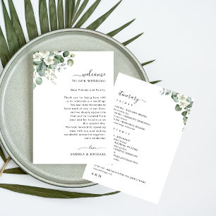 LETTRE D'ACCUEIL Mariage Eucalyptus Carte Itinérai