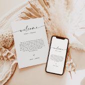 Lettre d'accueil minimaliste du Mariage + carte Év