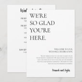 Lettre d'accueil moderne et carte Mariage chronolo (Devant / Derrière)