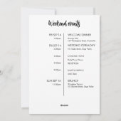 Lettre d'accueil moderne et carte Mariage chronolo (Dos)