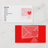 Lettre d'amour Carte de visite (Devant / Derrière)