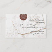 Lettre d'amour Carte de visite Wedding planner (Dos)