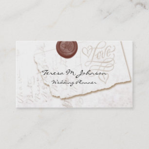 Lettre d'amour Carte de visite Wedding planner