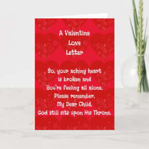 Lettre d'amour Christian Valentine Carte de vacanc