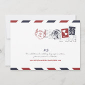 Lettre d'amour d'Airmail Invitation de note person (Dos)