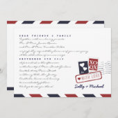 Lettre d'amour d'Airmail Invitation de note person (Devant / Derrière)