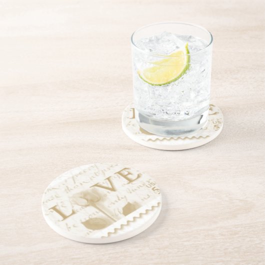 Lettre d'amour Dessous de verre (Côté)