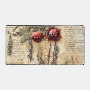 Lettre d'amour florale antique nostalgique