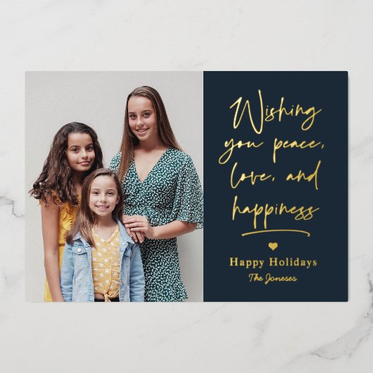 Lettre d'amour Foil Carte de Noël (Recto)