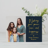 Lettre d'amour Foil Carte de Noël (Debout devant)