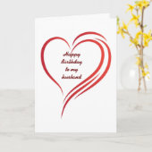 LETTRE D'AMOUR MARI SUR LA CARTE "TON ANNIVERSAIRE (Fleur jaune)