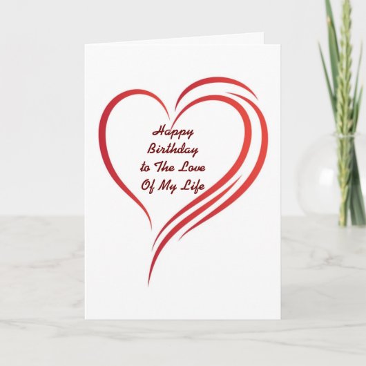 LETTRE D'AMOUR SUR LA CARTE "TON ANNIVERSAIRE" (Devant)