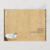 Lettre d'amour vintage Fleur de Lis Carte postale (Dos)