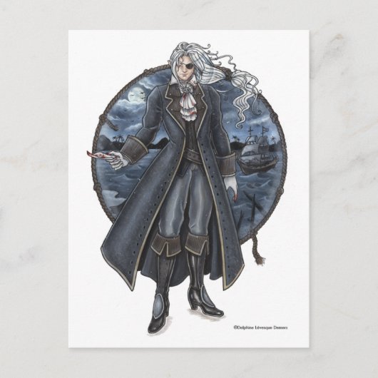 Lettre d'Armond Pirate gothique Carte postale (Devant)