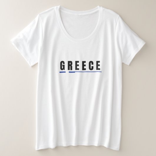 Lettre d'art grecque moderne simple Drapeau Souven (Design devant)