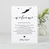 Lettre de bienvenue du Mariage Anguilla et carte d (Debout devant)