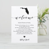 Lettre de bienvenue du Mariage de Floride et carte (Debout devant)
