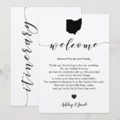 Lettre de bienvenue du Mariage de l'Ohio et carte  (Devant / Derrière)