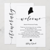 Lettre de bienvenue du Mariage du Maine et carte d (Devant / Derrière)